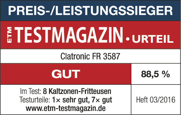 Clatronic Clatronic Edelstahl-Fritteuse FR 3587 edelstahl/schwarz